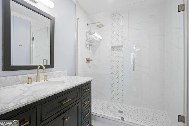 315 Mossy Pointe, Duluth, GA 30097 - full bathroom with vanity and a stall shower