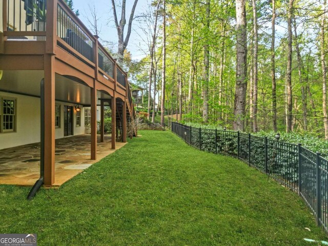 315 Mossy Pointe, Duluth, GA 30097 - view of yard with fence and a patio area