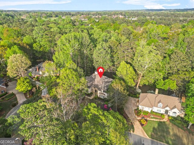 315 Mossy Pointe, Duluth, GA 30097 - drone / aerial view with a wooded view