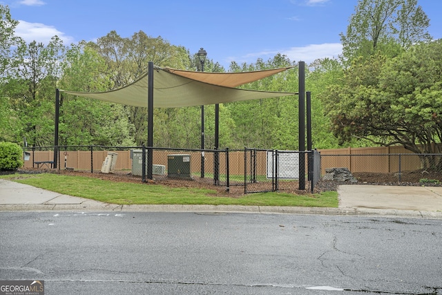 exterior space featuring fence