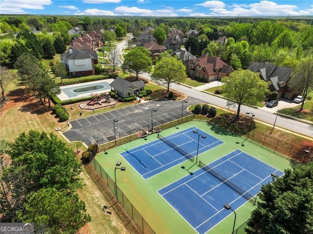 drone / aerial view with a residential view