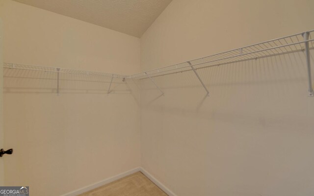 2800 Araglin Dr, Dacula, GA 30019 - walk in closet with lofted ceiling and light carpet