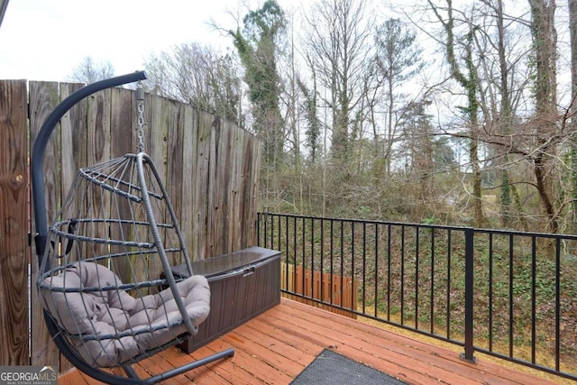 view of wooden deck