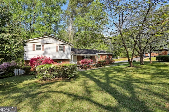 1649 Clairmont Way NE, Brookhaven, GA 30329 - view of front of property featuring brick siding and a front lawn