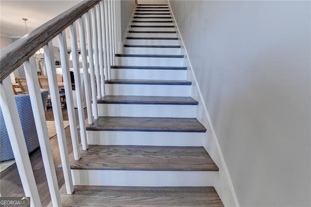 view of stairway