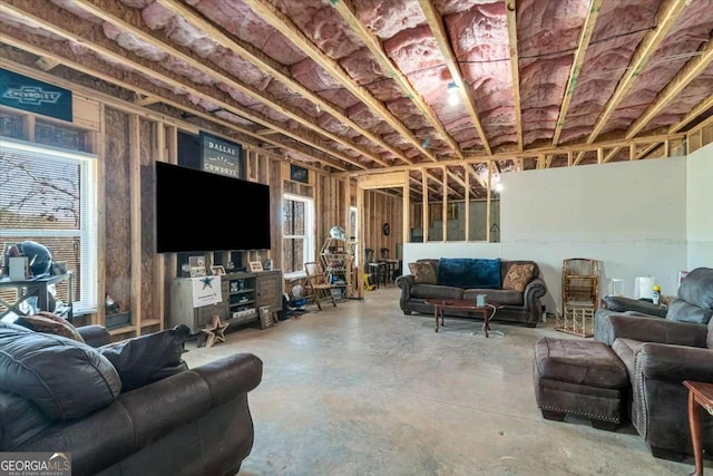 3206 Letha Woods Dr, Conyers, GA 30094 - living area with concrete floors and plenty of natural light