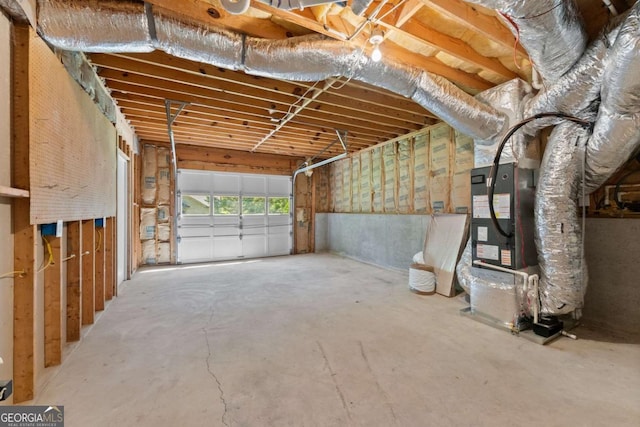 interior space featuring heating unit