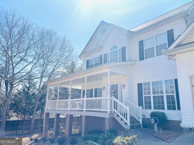view of front of house with a porch