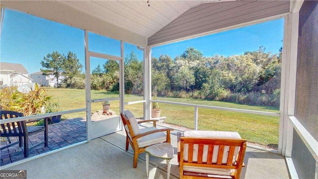 view of sunroom
