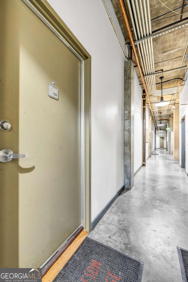 3180 Mathieson Dr NE Unit 703, Atlanta, GA 30305 - hallway featuring concrete floors and visible vents