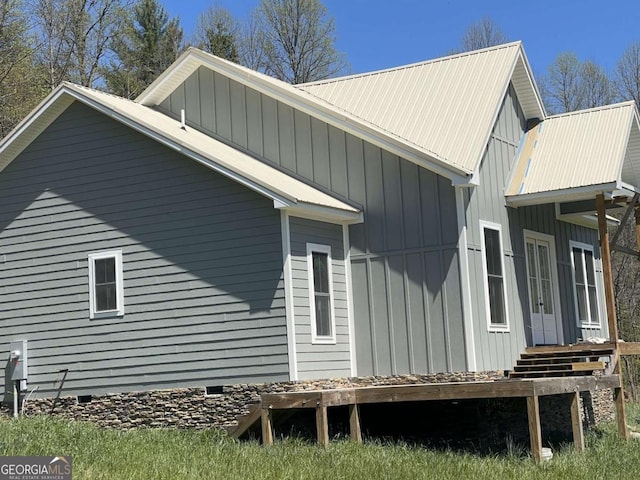 5.765AC Brannon Nix Rd, Blairsville, GA 30512 - view of side of home featuring metal roof and board and batten siding