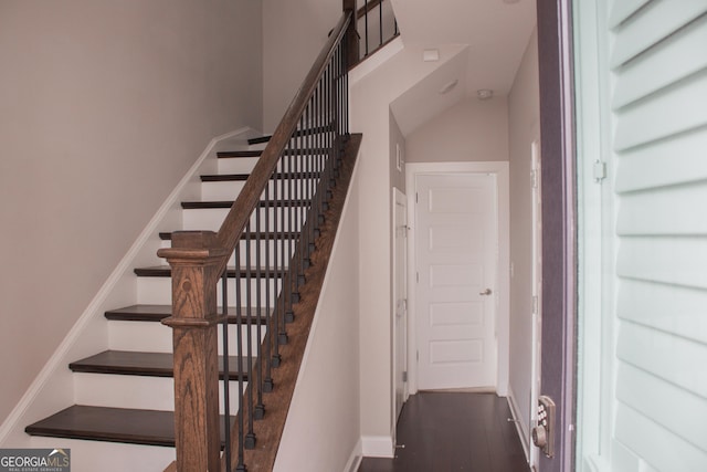 600 Broadview Ter NE, Atlanta, GA 30324 - stairway with wood finished floors and baseboards