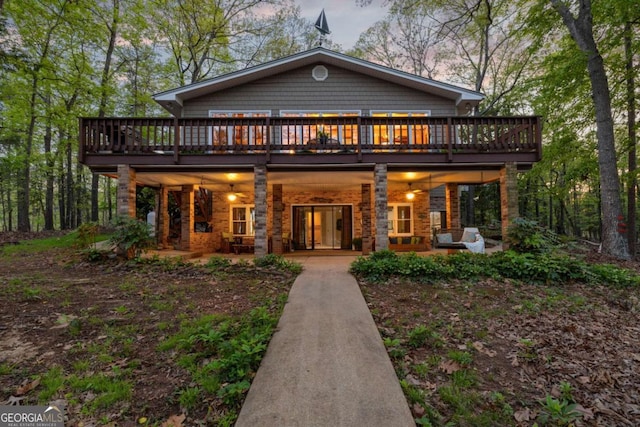 736 Cedar Ridge Rd, Hartwell, GA 30643 - back of property with a deck and a patio