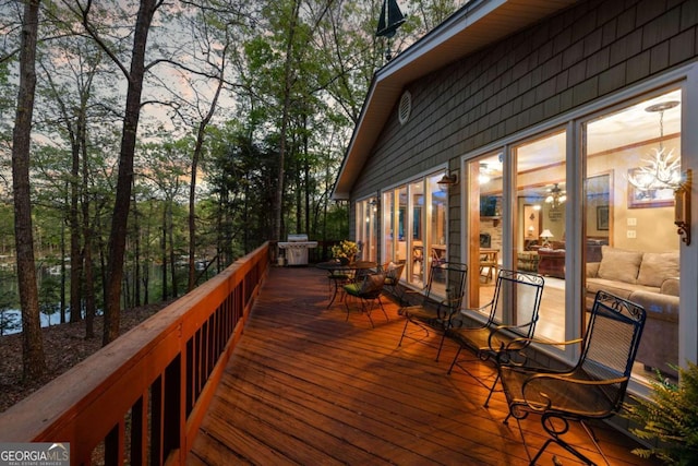 736 Cedar Ridge Rd, Hartwell, GA 30643 - wooden deck featuring a grill