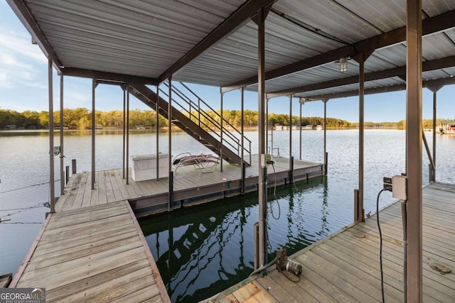 736 Cedar Ridge Rd, Hartwell, GA 30643 - view of dock featuring boat lift and a water view