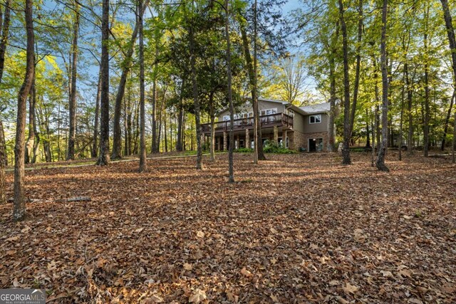 736 Cedar Ridge Rd, Hartwell, GA 30643 - view of yard with a wooden deck