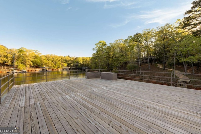 736 Cedar Ridge Rd, Hartwell, GA 30643 - wooden deck featuring a water view