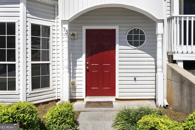 view of doorway to property