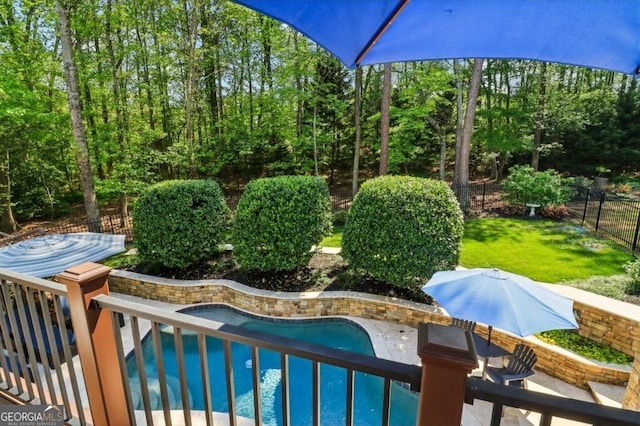 3115 Corsair Curv, Cumming, GA 30040 - view of swimming pool featuring a fenced backyard