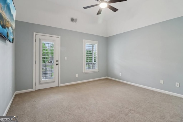 3115 Corsair Curv, Cumming, GA 30040 - spare room featuring carpet floors, a ceiling fan, and baseboards