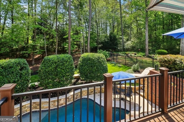 3115 Corsair Curv, Cumming, GA 30040 - balcony featuring view of pool area and a patio