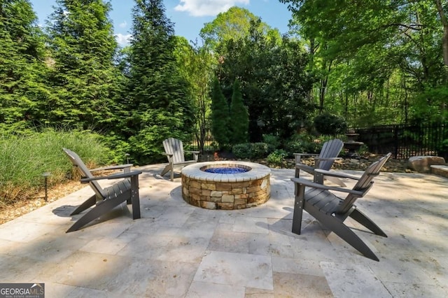 3115 Corsair Curv, Cumming, GA 30040 - view of patio / terrace with a fire pit