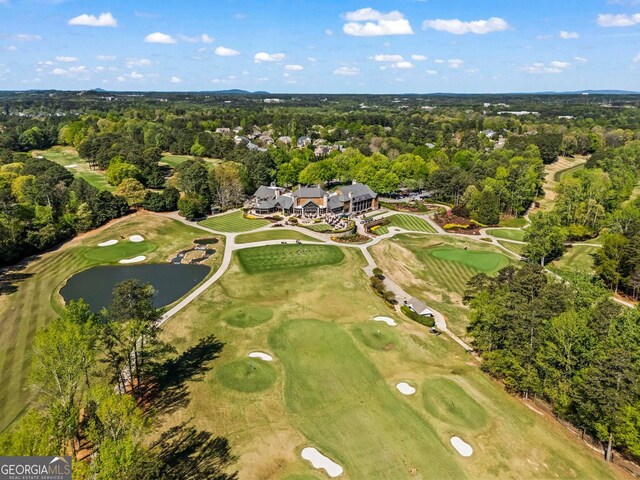 2120 Blackheath Trce, Alpharetta, GA 30005 - aerial view of property's location featuring a nearby body of water and a golf club