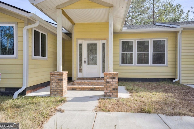 5585 Rosemont Dr, Appling, GA 30802 - property entrance with a shingled roof