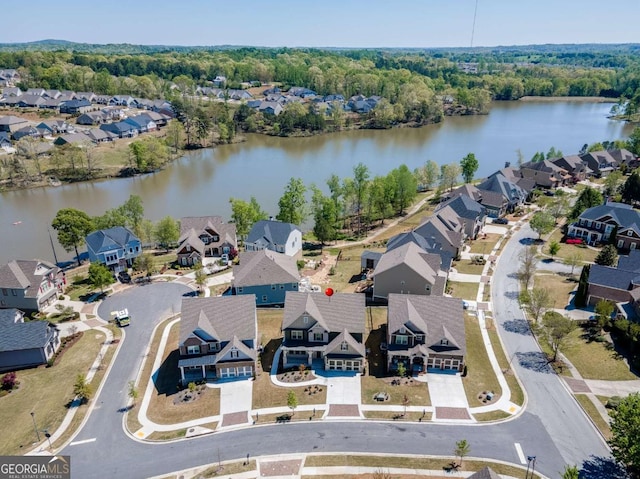 7208 Whitewater Dr, Flowery Branch, GA 30542 - aerial perspective of suburban area featuring a large body of water