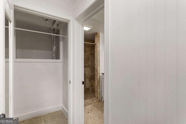 3556 Finch Rd SW, Powder Springs, GA 30127 - bathroom with tiled shower and tile patterned floors