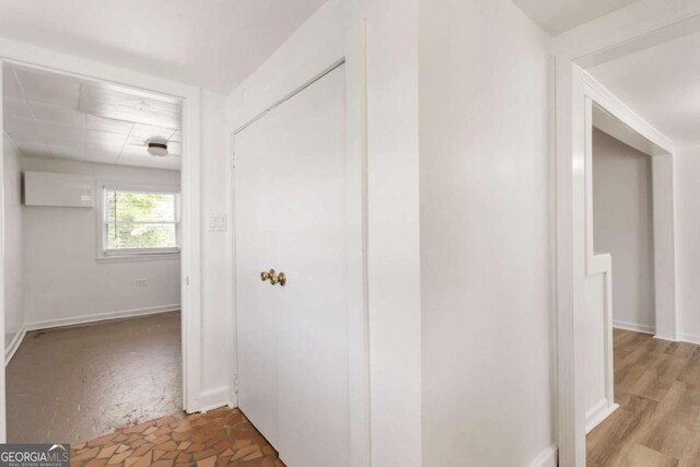 3556 Finch Rd SW, Powder Springs, GA 30127 - hall with baseboards and wood finished floors