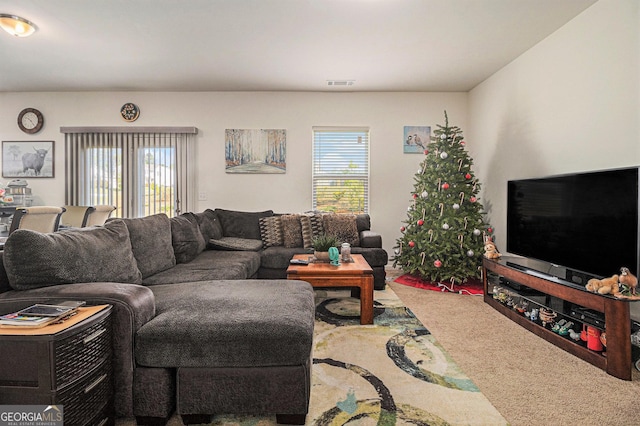 129 Coldwater Way, Griffin, GA 30224 - living area featuring healthy amount of natural light and carpet flooring