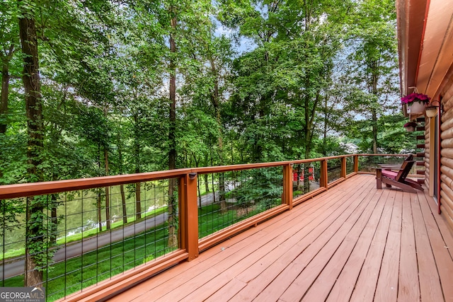 view of wooden deck