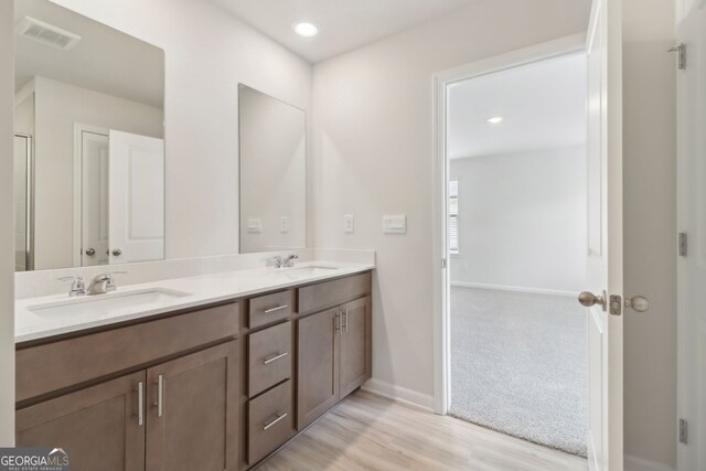 2764 Aralynn Way, College Park, GA 30337 - full bathroom with a sink, double vanity, baseboards, and visible vents
