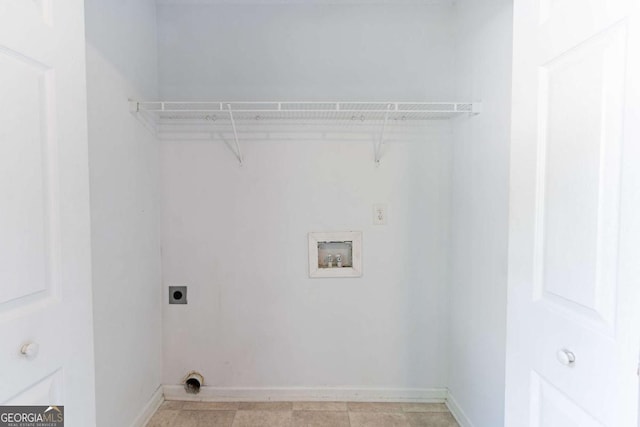 805 Old Rocky Rd, Atlanta, GA 30349 - washroom with baseboards, laundry area, washer hookup, and hookup for an electric dryer