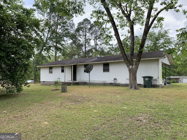 339 Gwenda St, Adrian, GA 31002 - rear view of house with a yard and crawl space