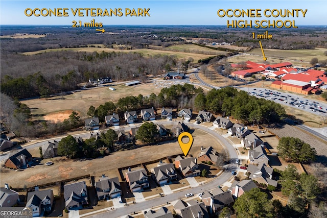 birds eye view of property featuring a residential view