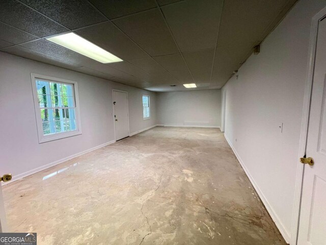 3861 Spring Meadow Dr, Acworth, GA 30101 - below grade area with a drop ceiling
