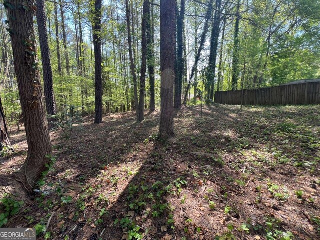 3861 Spring Meadow Dr, Acworth, GA 30101 - view of yard with a wooded view