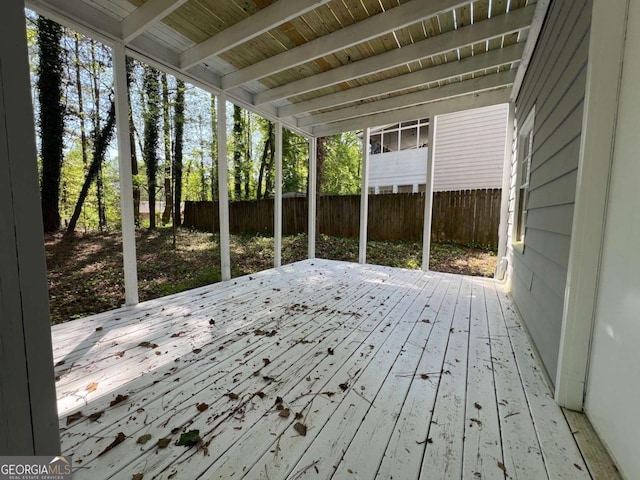 deck with fence