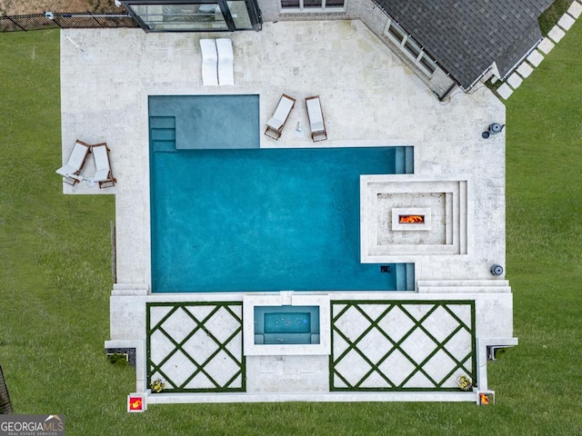 view from above of property