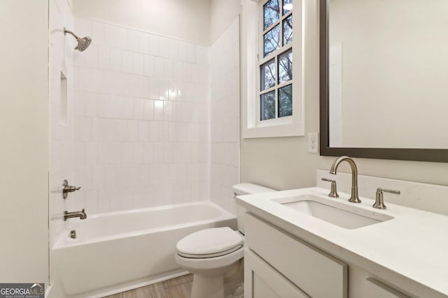 117 Wildwood Dr, Eatonton, GA 31024 - full bath with toilet, vanity, and  shower combination