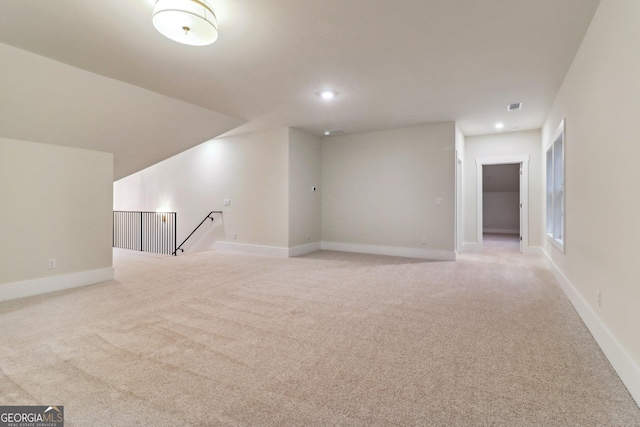 117 Wildwood Dr, Eatonton, GA 31024 - bonus room with recessed lighting, visible vents, baseboards, and light carpet