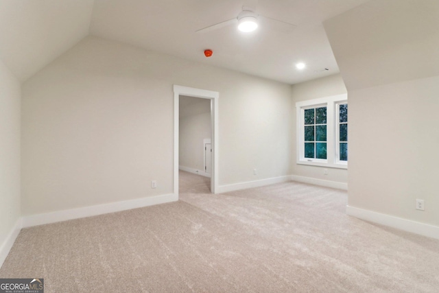 117 Wildwood Dr, Eatonton, GA 31024 - additional living space featuring light colored carpet, baseboards, and a ceiling fan