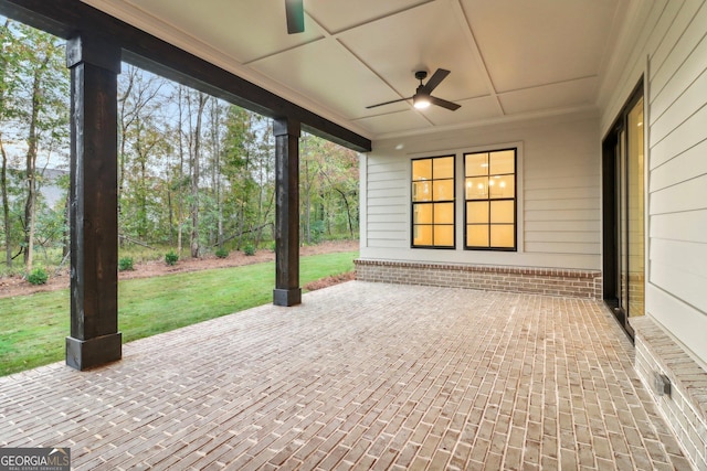 117 Wildwood Dr, Eatonton, GA 31024 - view of patio with ceiling fan