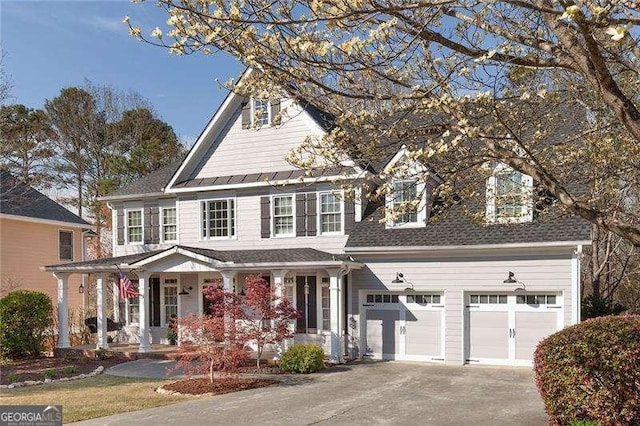 6236 Benbrooke Dr NW, Acworth, GA 30101 - view of front of property with driveway and a porch