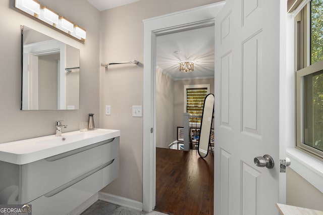 738 Saint Charles Ave NE, Atlanta, GA 30306 - bathroom featuring vanity and baseboards