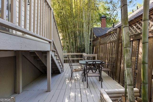 738 Saint Charles Ave NE, Atlanta, GA 30306 - wooden deck with outdoor dining area