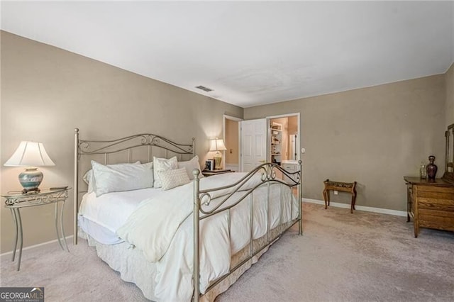 5251 Amberbrook Ct, Marietta, GA 30068 - bedroom with baseboards, visible vents, and light colored carpet