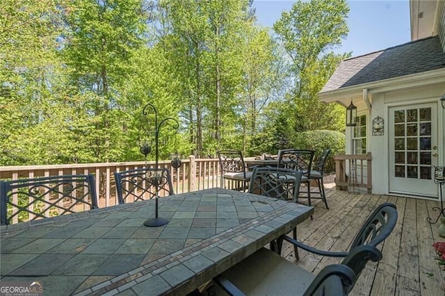 5251 Amberbrook Ct, Marietta, GA 30068 - wooden terrace featuring outdoor dining space